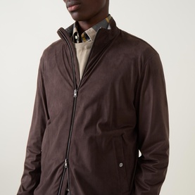 Suede Effect Casual Jacket