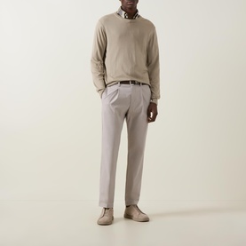 Mid-Rise Straight Leg Casual Trousers