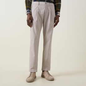 Mid-Rise Straight Leg Casual Trousers