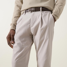 Mid-Rise Straight Leg Casual Trousers
