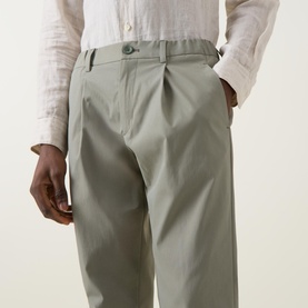 Mid-Rise Straight Leg Casual Trousers