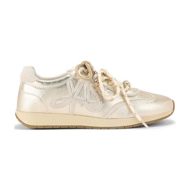 Lala Metallic Leather Trainers