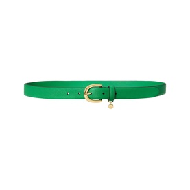 Charm Crosshatch Leather Belt