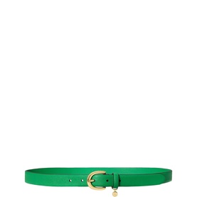 Charm Crosshatch Leather Belt