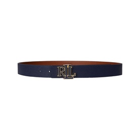 Logo Reversible Pebbled Leather Belt