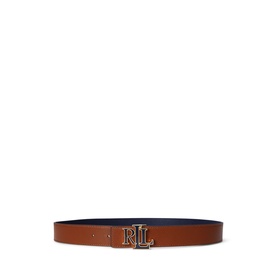 Logo Reversible Pebbled Leather Belt