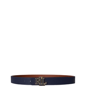 Logo Reversible Pebbled Leather Belt