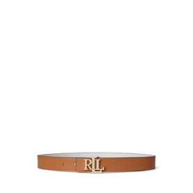 Logo Reversible Pebbled Leather Belt