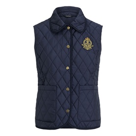 Crest Logo Diamond Quilted Gilet