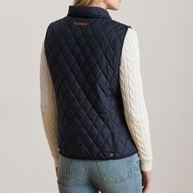 Crest Logo Diamond Quilted Gilet