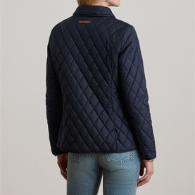 Crest Patch Diamond Quilted Jacket
