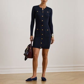 Ribbed Knitted Mini Dress