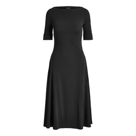 Ribbed Knit Flared Dress