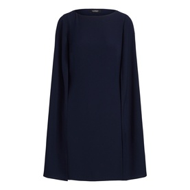 Cape Georgette Cocktail Dress