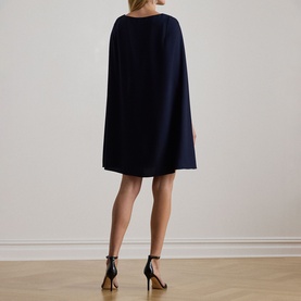 Cape Georgette Cocktail Dress