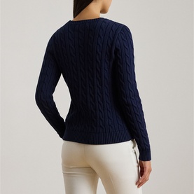 Crest Logo Cable Knitted Sweater