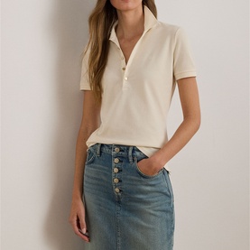 Monogram Logo Piqu&eacute; Polo Shirt