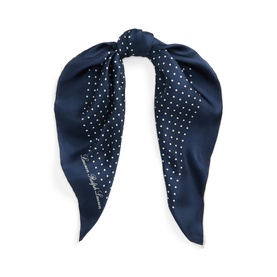 Polka-Dot Silk Twill Square Scarf