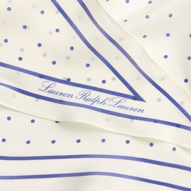 Polka Dot Silk Diamond Scarf