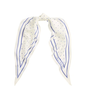 Polka Dot Silk Diamond Scarf
