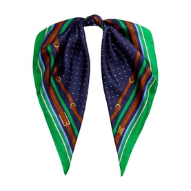 Belting Logo Polka Dot Silk Scarf