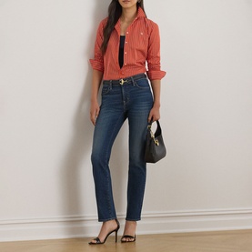 Logo Striped Broadcloth Shirt