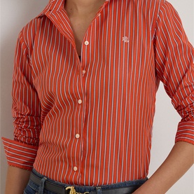 Logo Striped Broadcloth Shirt