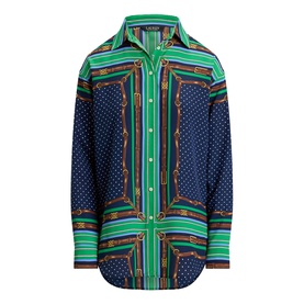 Polka Dot Belting Detail Shirt