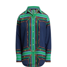 Polka Dot Belting Detail Shirt