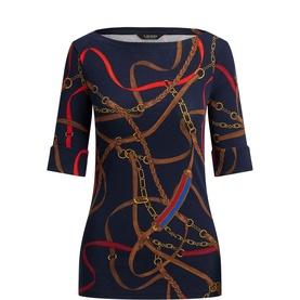 Monogram Logo Belting Top