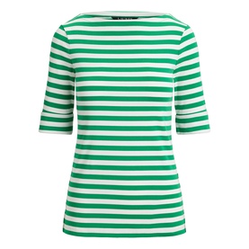 Monogram Logo Striped Top