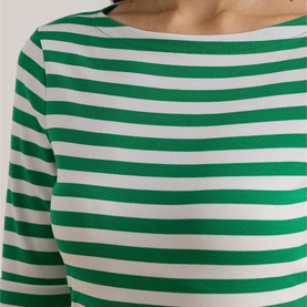 Monogram Logo Striped Top