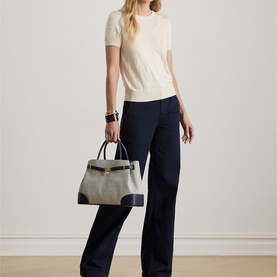 Belting Motif Knitted Sweater