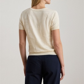 Belting Motif Knitted Sweater
