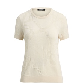 Belting Motif Knitted Sweater
