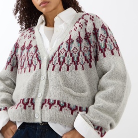 Boxy Fair Isle Cardigan