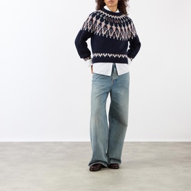Boxy Fair Isle Sweater