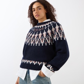 Boxy Fair Isle Sweater