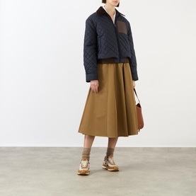 Quilted Cropped Bomber Jacket