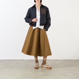 Quilted Cropped Bomber Jacket