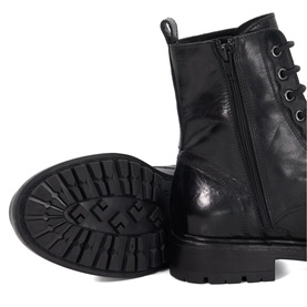 Patley Leather Lace-Up Ankle Boots