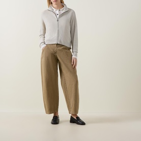 Fine Knit Zip Sweater