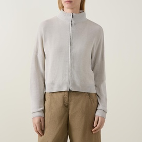 Fine Knit Zip Sweater