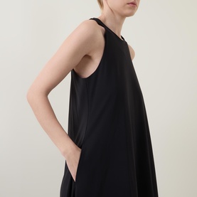 Pleated Flared Dress