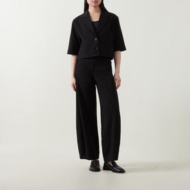 Single-Breasted Cropped Blazer