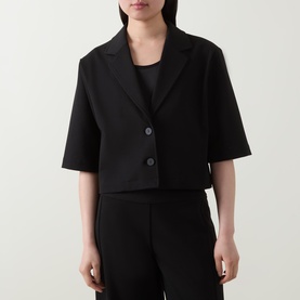 Single-Breasted Cropped Blazer