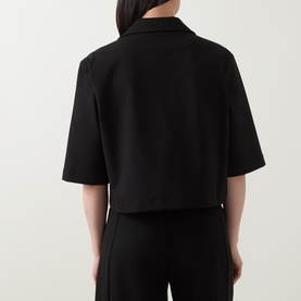 Single-Breasted Cropped Blazer