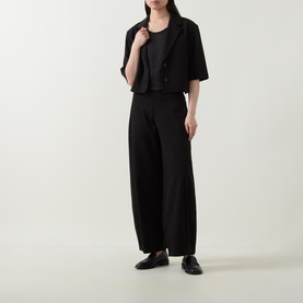 Single-Breasted Cropped Blazer