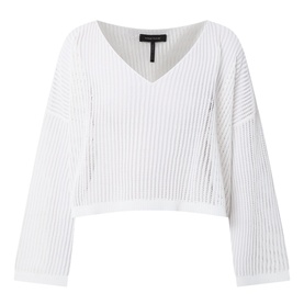 Sheer Stripe Knit Sweater