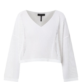 Sheer Stripe Knit Sweater